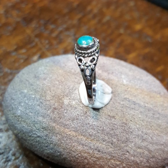 Natural Turquoise sterling ring size 8.5 - Picture 4 of 9
